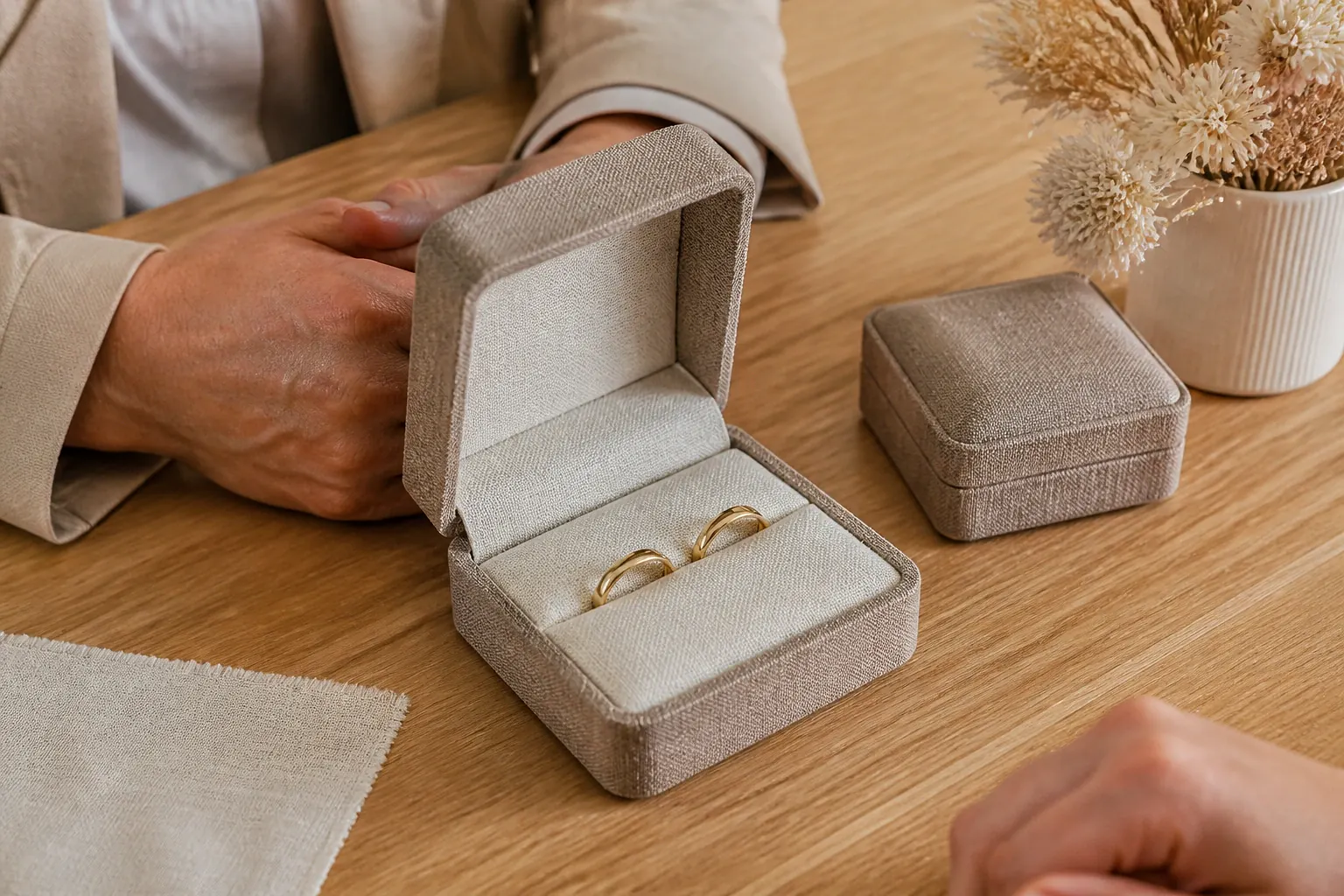 Alliances et travail de bijouterie de mariage — illustration générée par IA