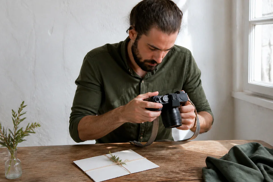 Appareil photo et accessoires de reportage de mariage — illustration générée par IA