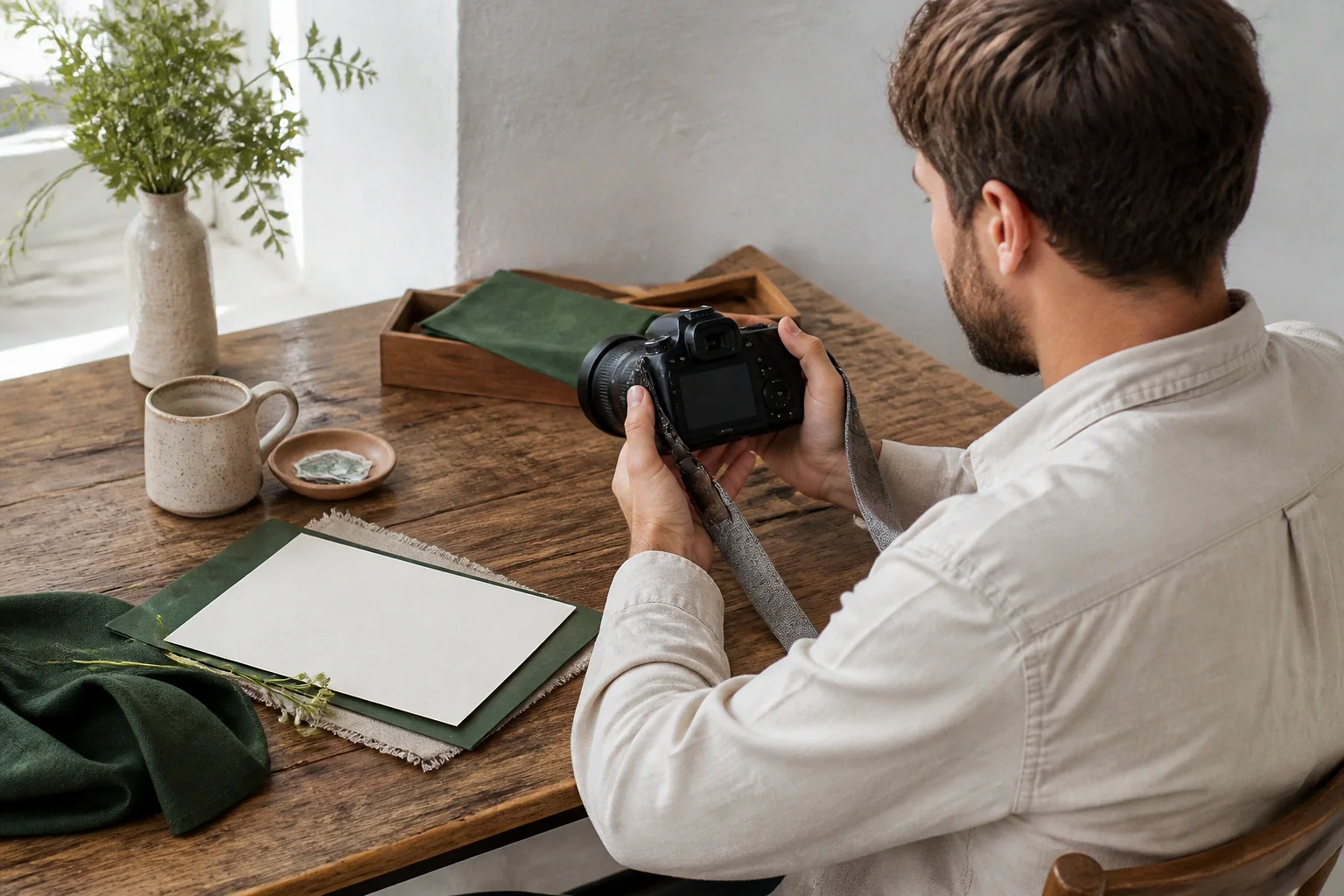 Appareil photo et accessoires de reportage de mariage — illustration générée par IA
