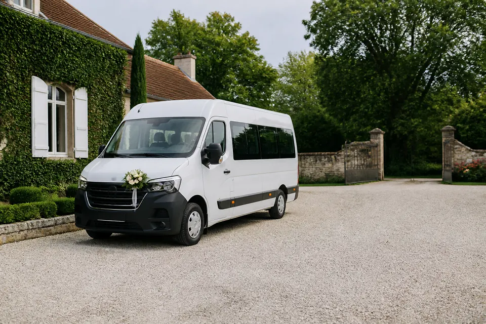 Véhicule préparé pour un transport de cérémonie — illustration générée par IA
