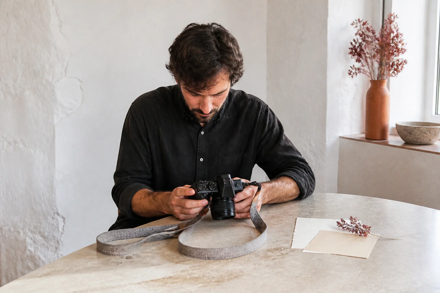 Appareil photo et accessoires de reportage de mariage — illustration générée par IA