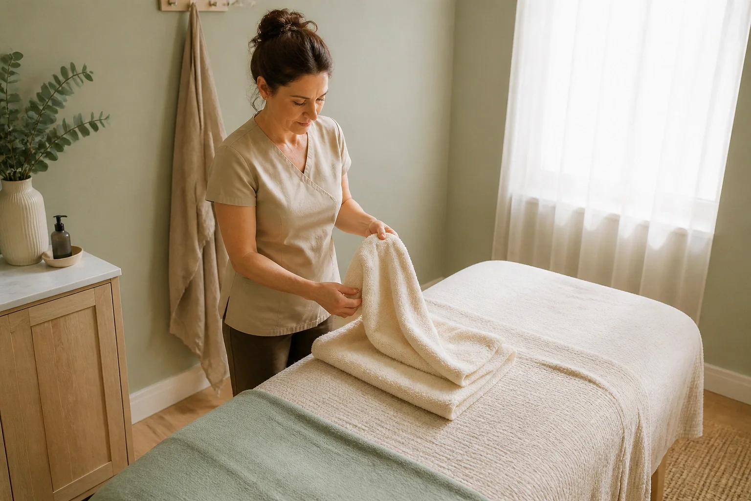 Préparation de soins esthétiques avant un mariage — illustration générée par IA