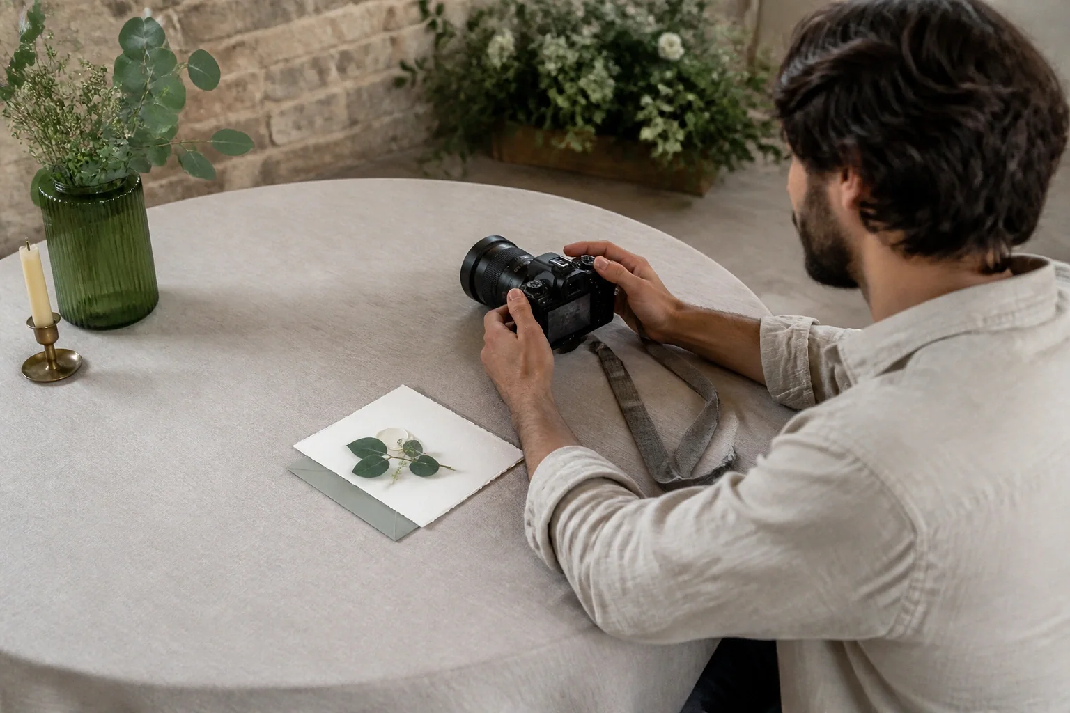 Appareil photo et accessoires de reportage de mariage — illustration générée par IA
