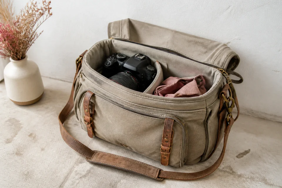 Appareil photo et accessoires de reportage de mariage — illustration générée par IA