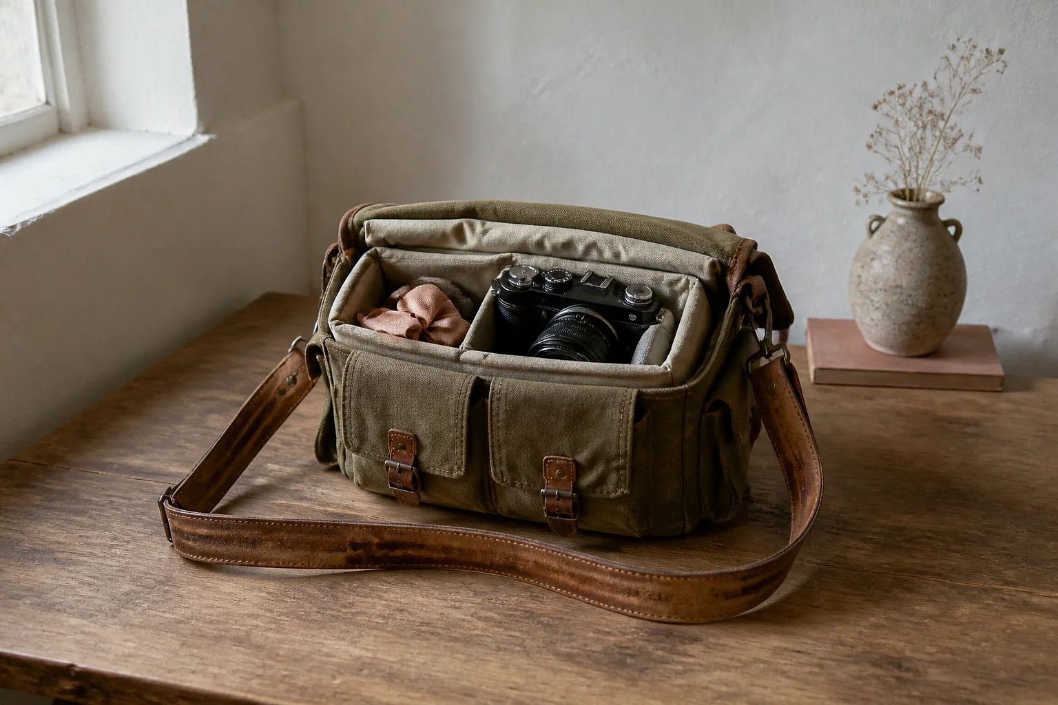 Appareil photo et accessoires de reportage de mariage — illustration générée par IA