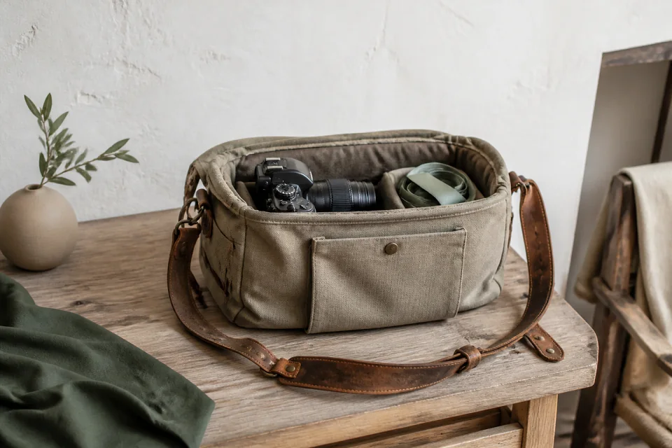 Appareil photo et accessoires de reportage de mariage — illustration générée par IA