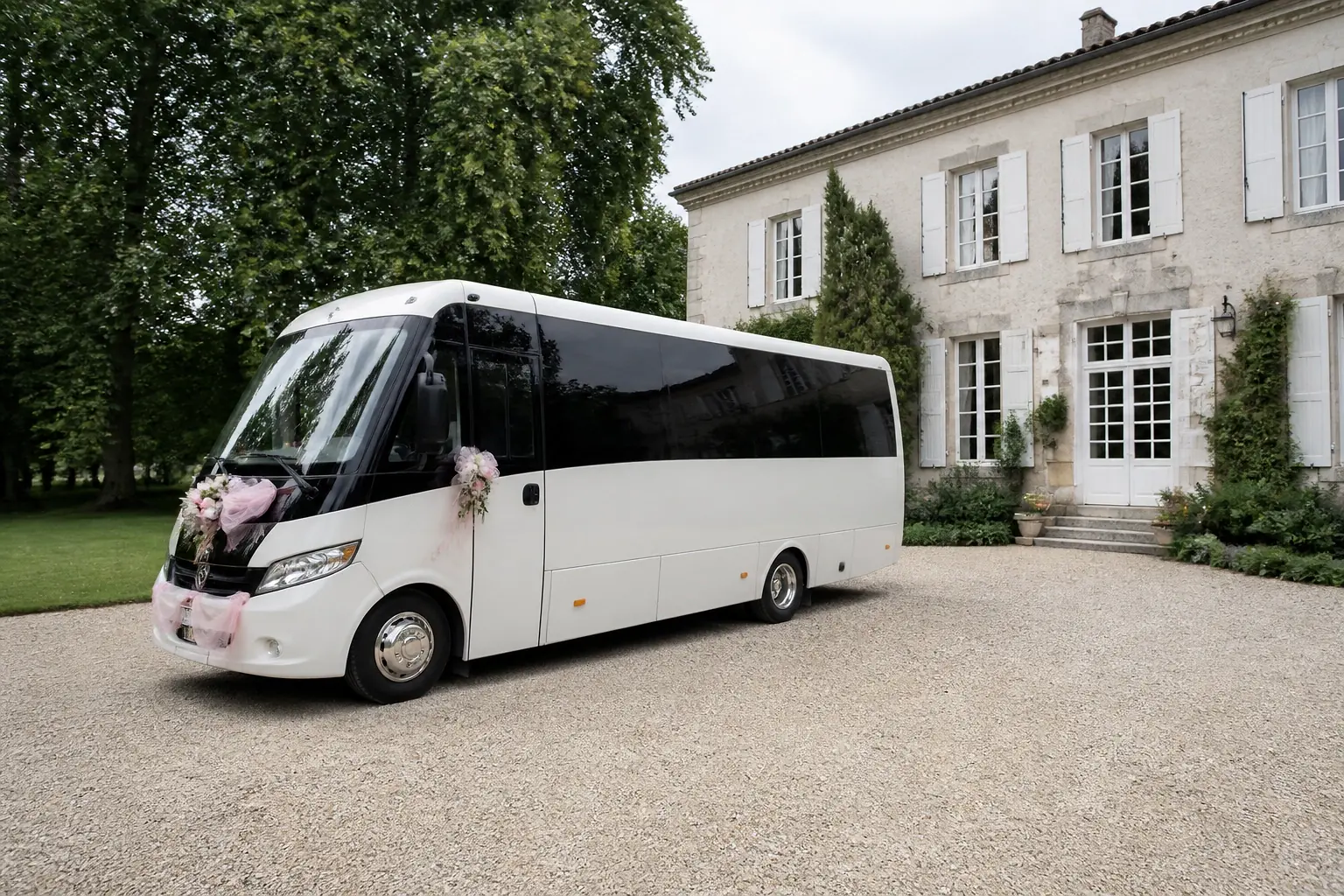 Véhicule préparé pour un transport de cérémonie — illustration générée par IA