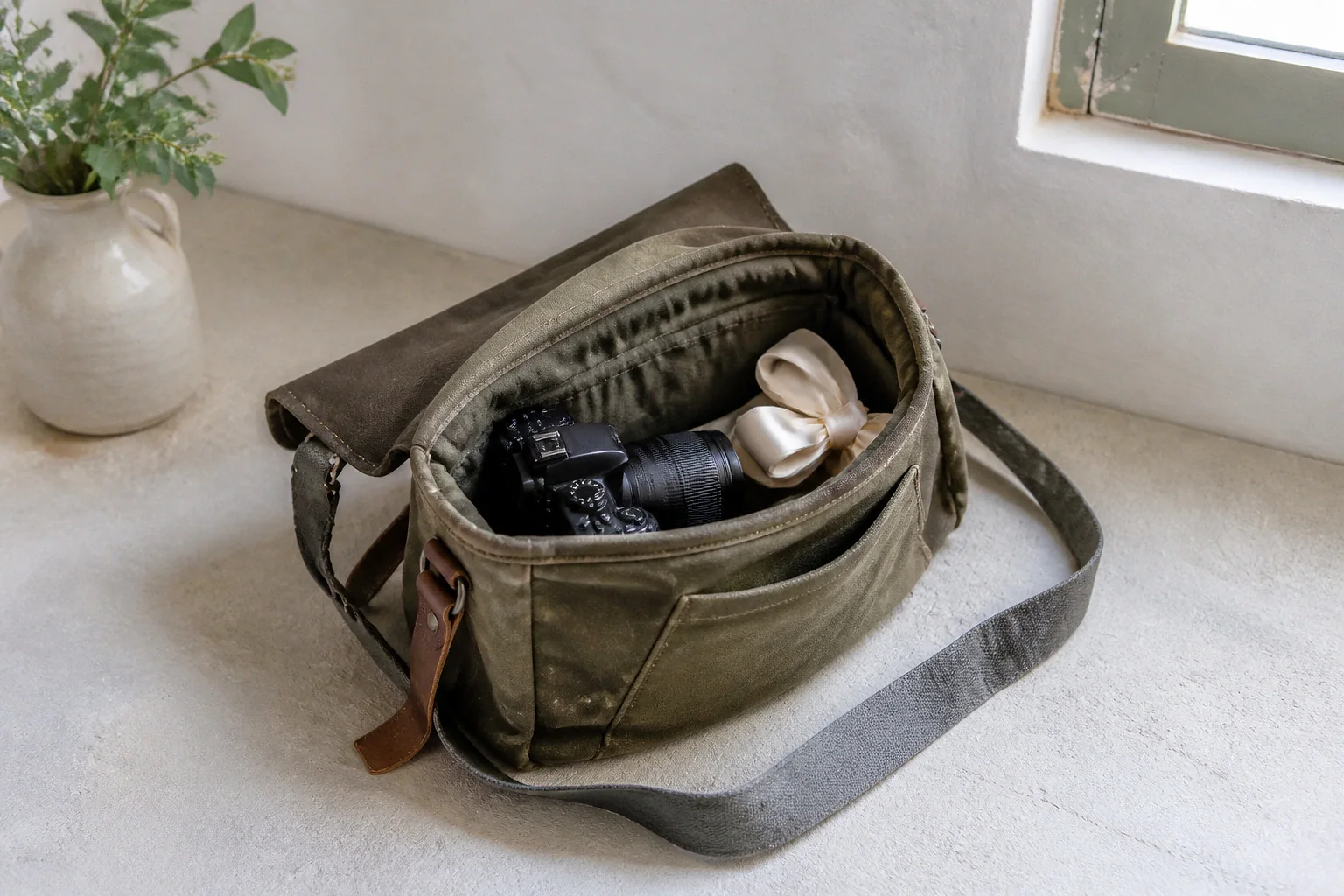 Appareil photo et accessoires de reportage de mariage — illustration générée par IA