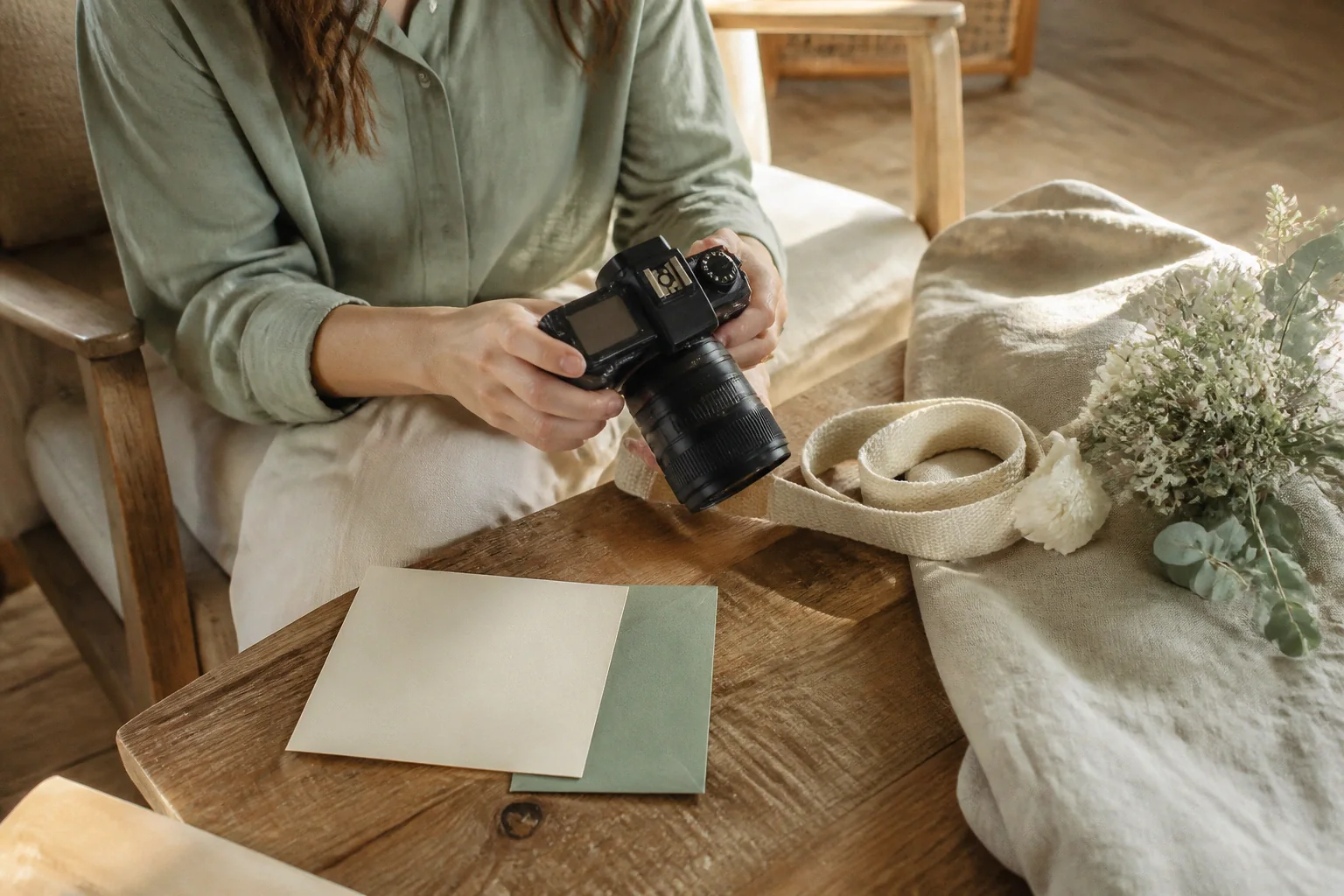 Appareil photo et accessoires de reportage de mariage — illustration générée par IA