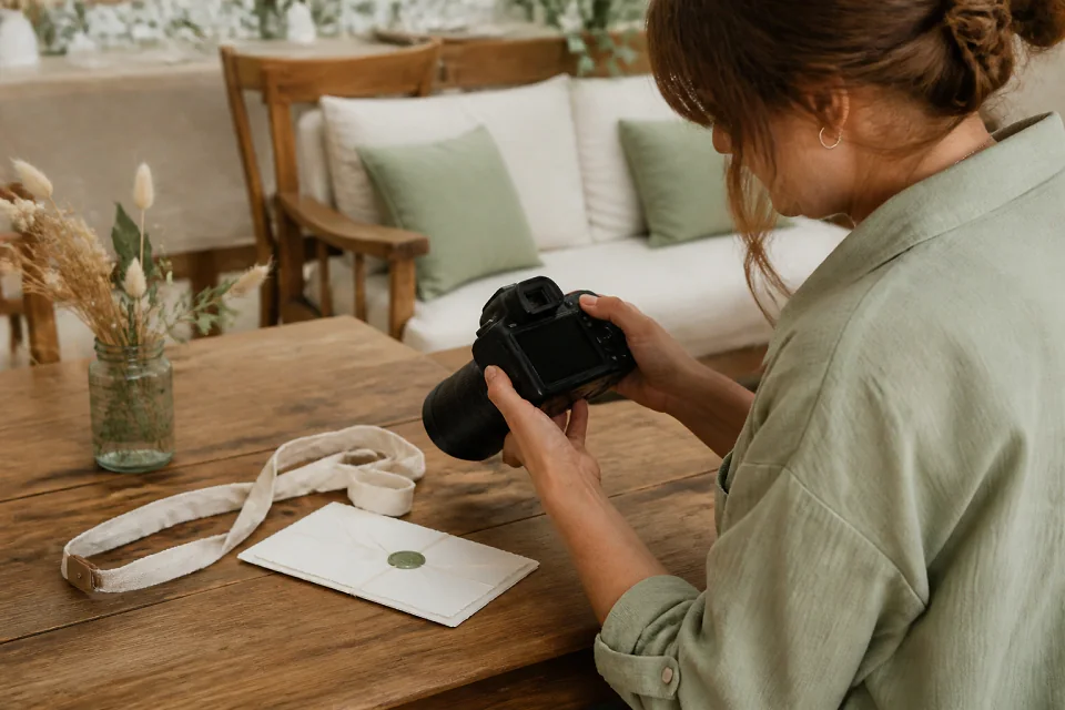 Appareil photo et accessoires de reportage de mariage — illustration générée par IA