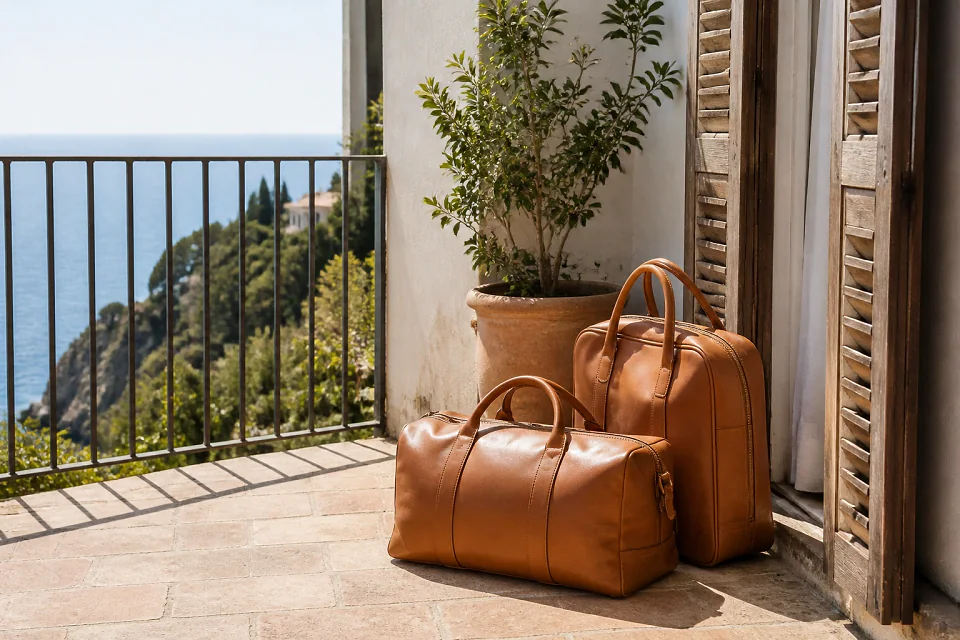 Bagages et hébergement pour un voyage de noces — illustration générée par IA