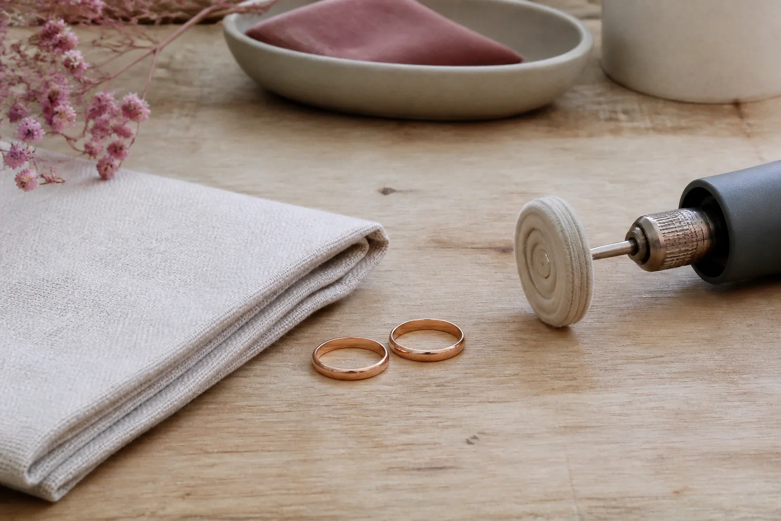 Alliances et travail de bijouterie de mariage — illustration générée par IA