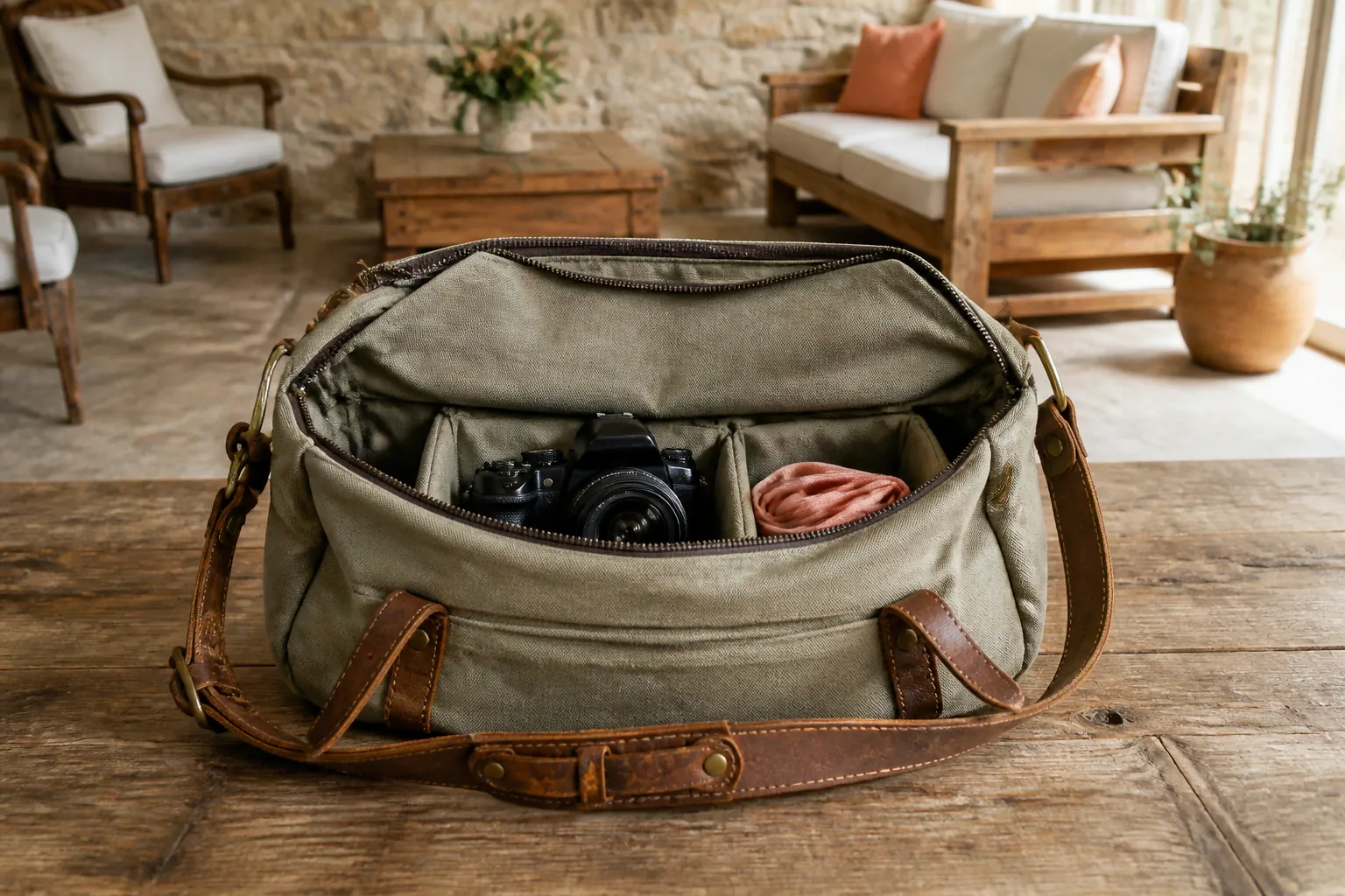 Appareil photo et accessoires de reportage de mariage — illustration générée par IA