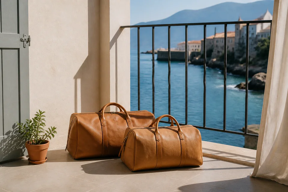 Bagages et hébergement pour un voyage de noces — illustration générée par IA