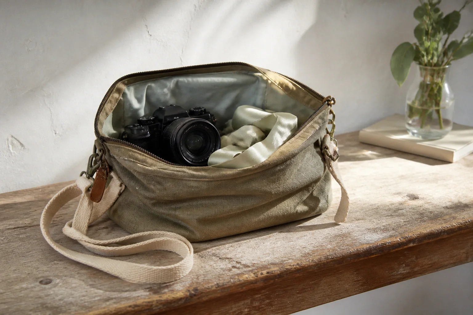 Appareil photo et accessoires de reportage de mariage — illustration générée par IA