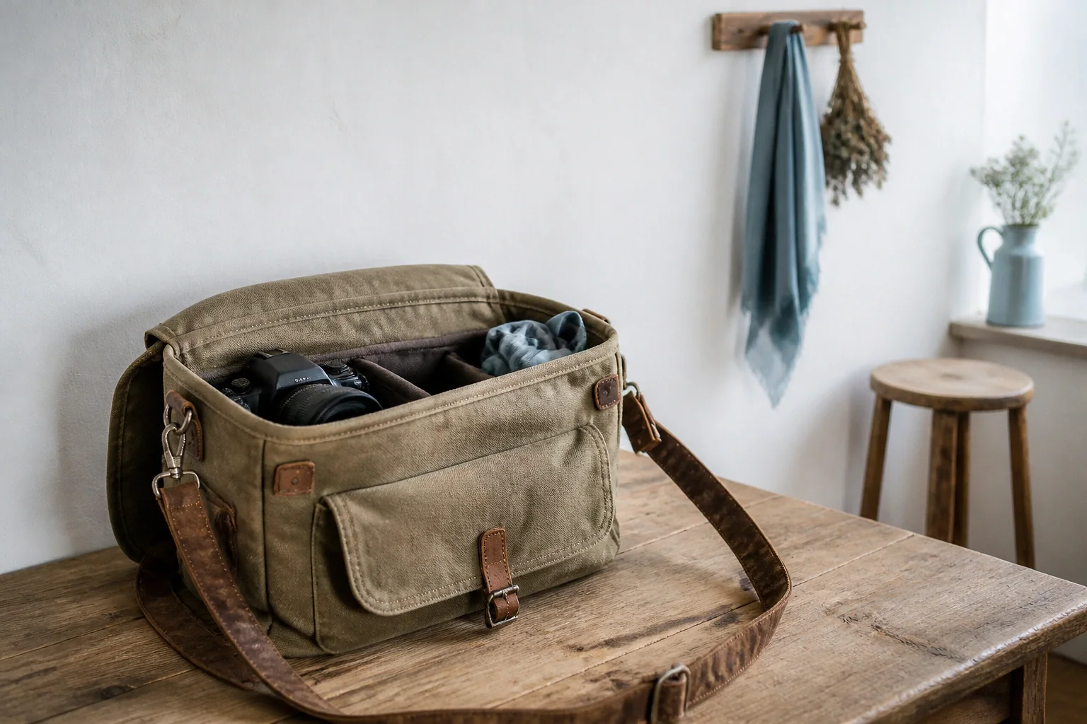 Appareil photo et accessoires de reportage de mariage — illustration générée par IA