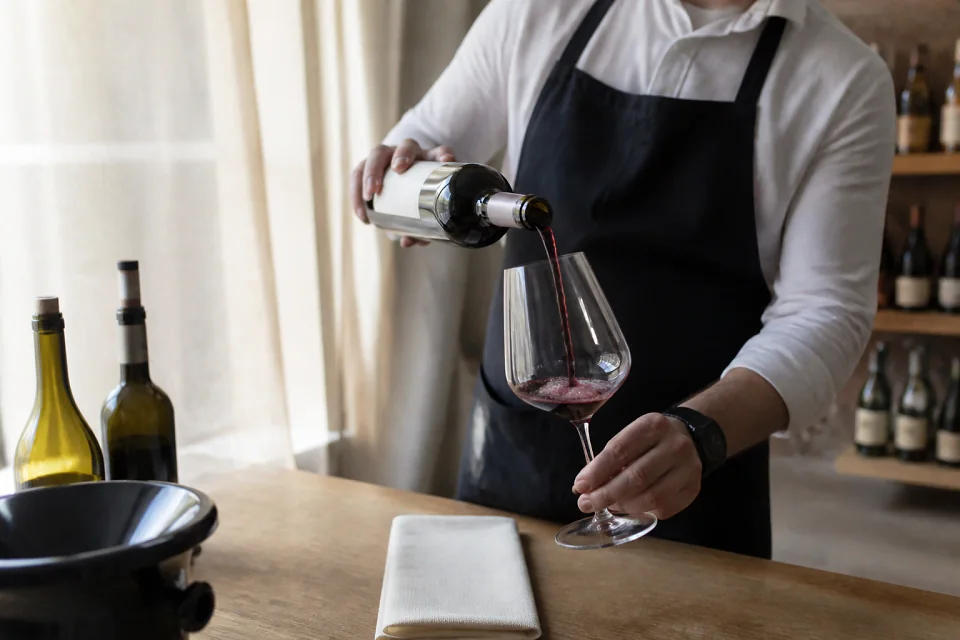 Sélection de boissons pour une réception de mariage — illustration générée par IA