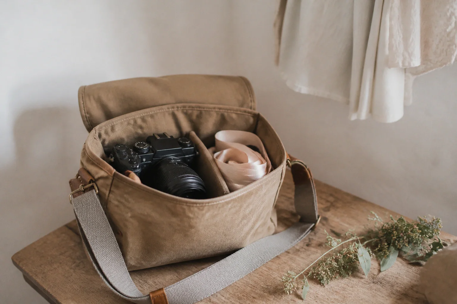 Appareil photo et accessoires de reportage de mariage — illustration générée par IA