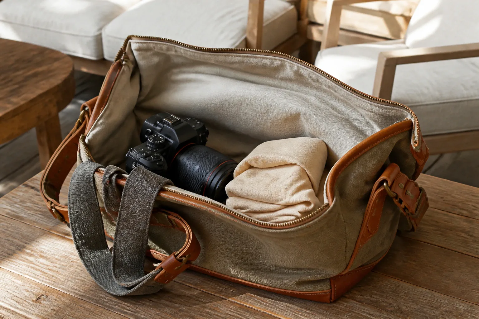 Appareil photo et accessoires de reportage de mariage — illustration générée par IA