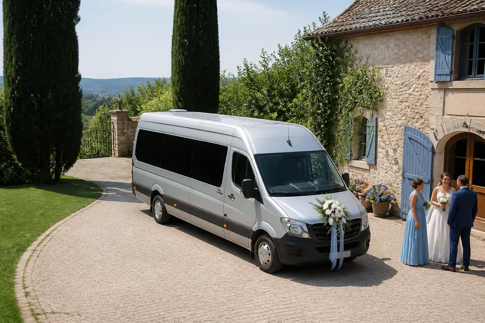 Véhicule préparé pour un transport de cérémonie — illustration générée par IA