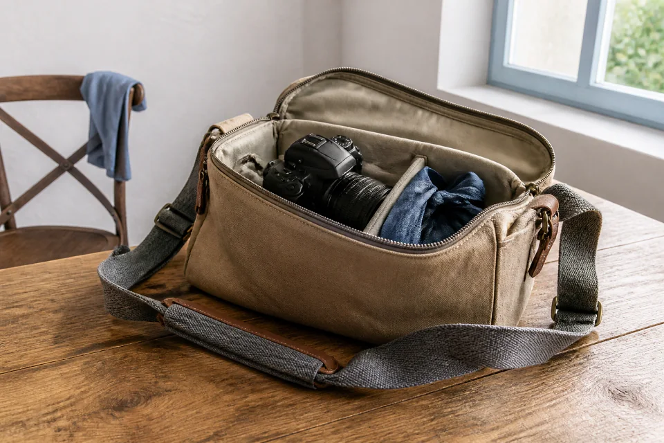 Appareil photo et accessoires de reportage de mariage — illustration générée par IA