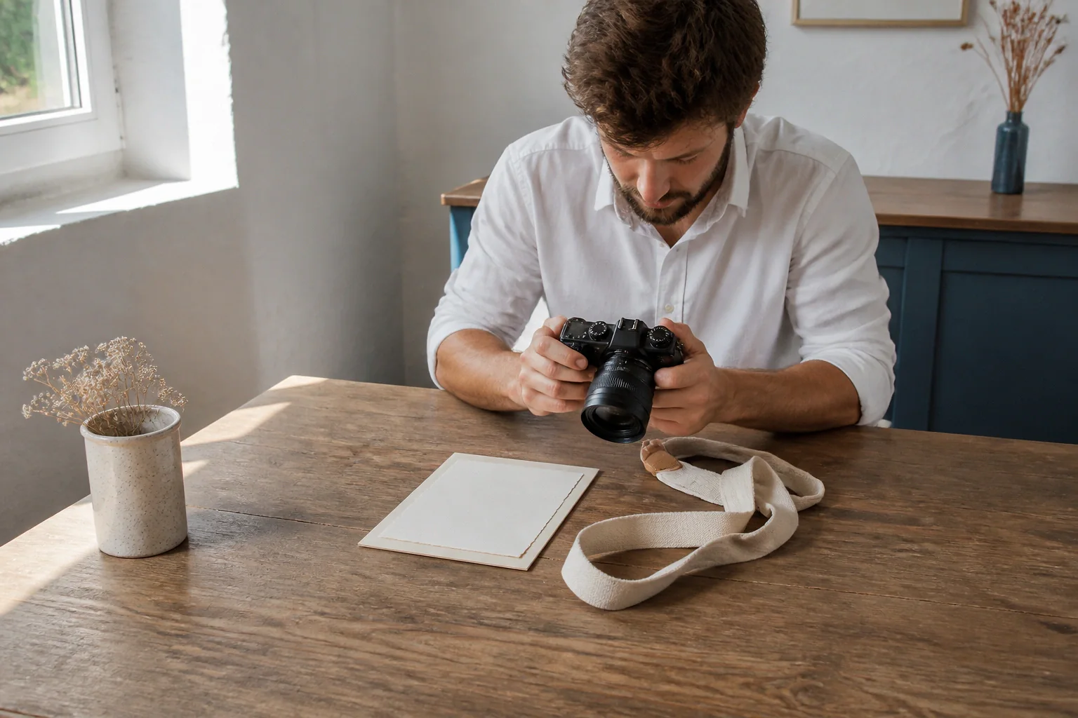 Appareil photo et accessoires de reportage de mariage — illustration générée par IA