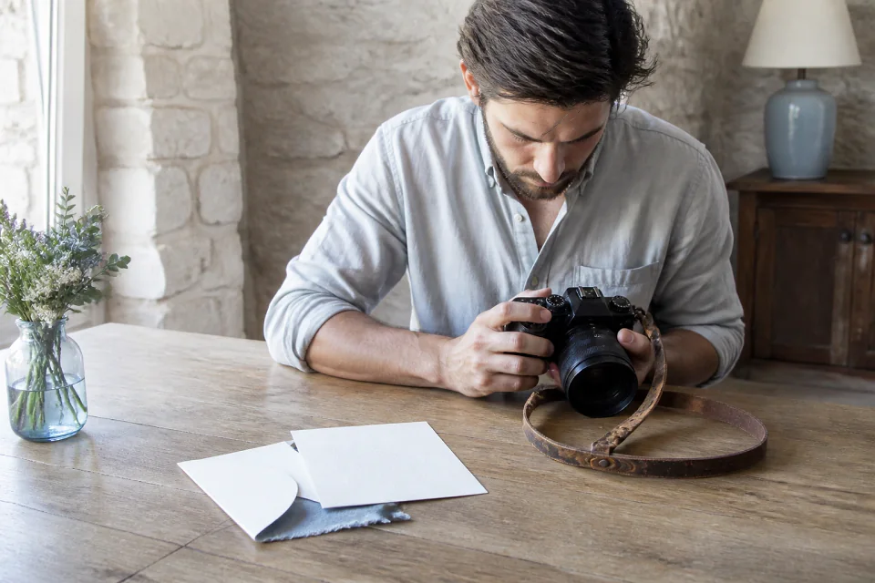 Appareil photo et accessoires de reportage de mariage — illustration générée par IA