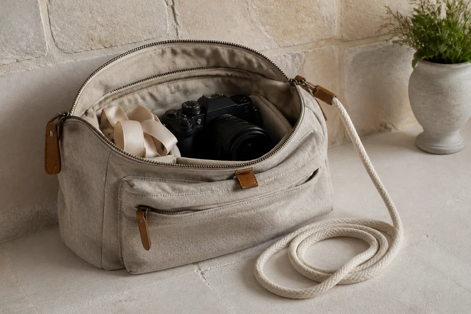 Appareil photo et accessoires de reportage de mariage — illustration générée par IA