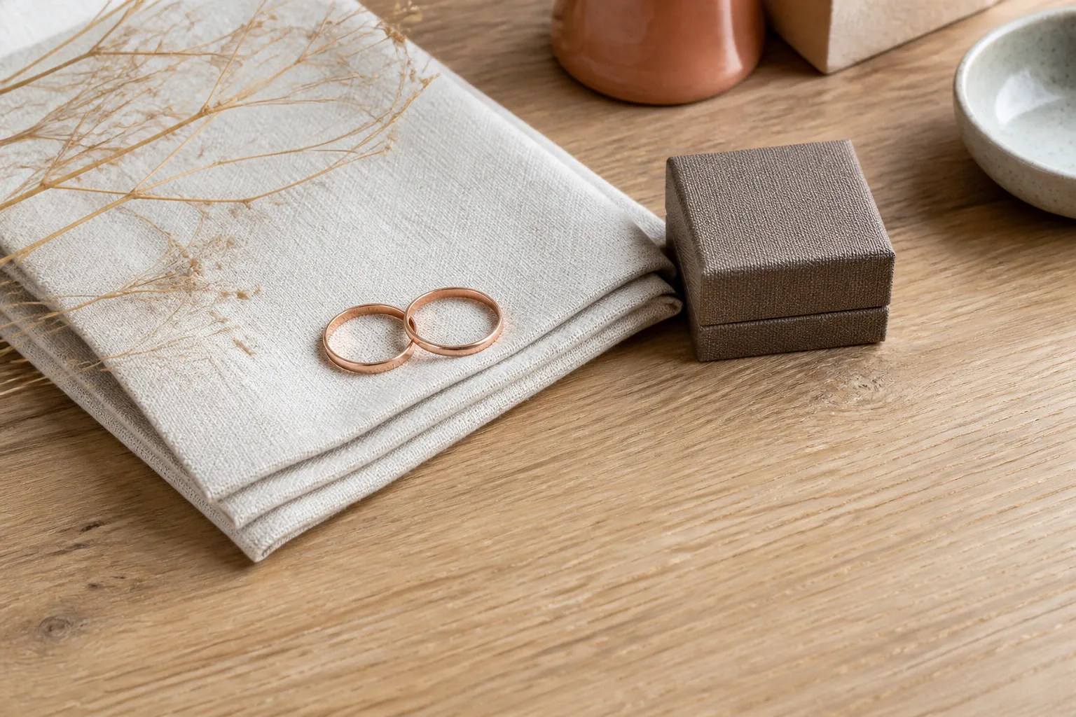 Alliances et travail de bijouterie de mariage — illustration générée par IA
