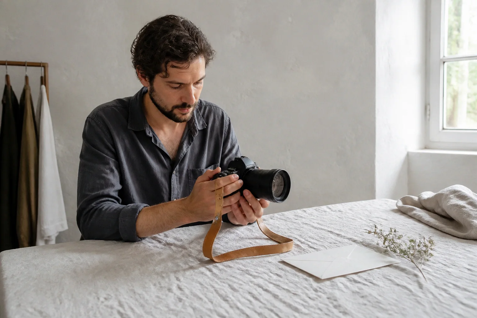 Appareil photo et accessoires de reportage de mariage — illustration générée par IA