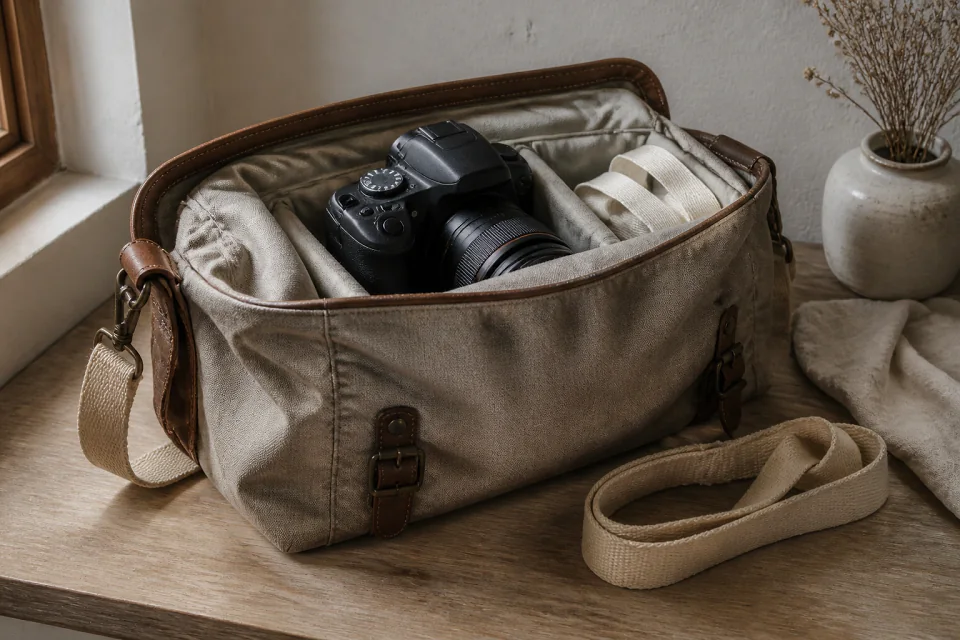 Appareil photo et accessoires de reportage de mariage — illustration générée par IA