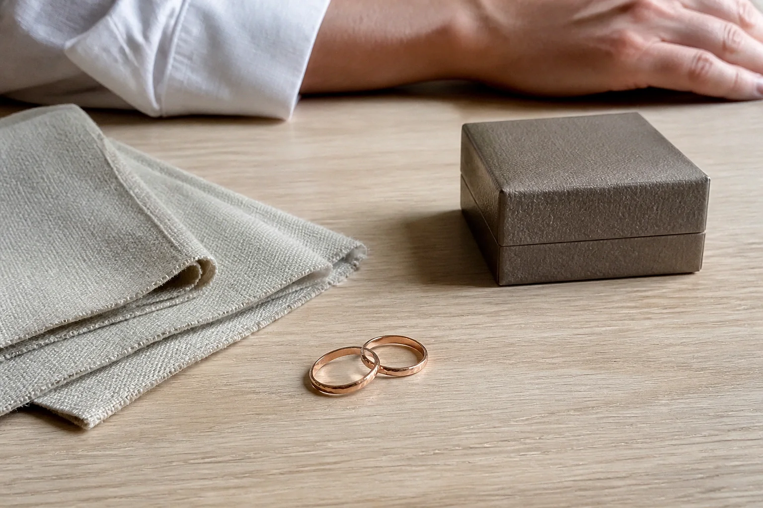 Alliances et travail de bijouterie de mariage — illustration générée par IA