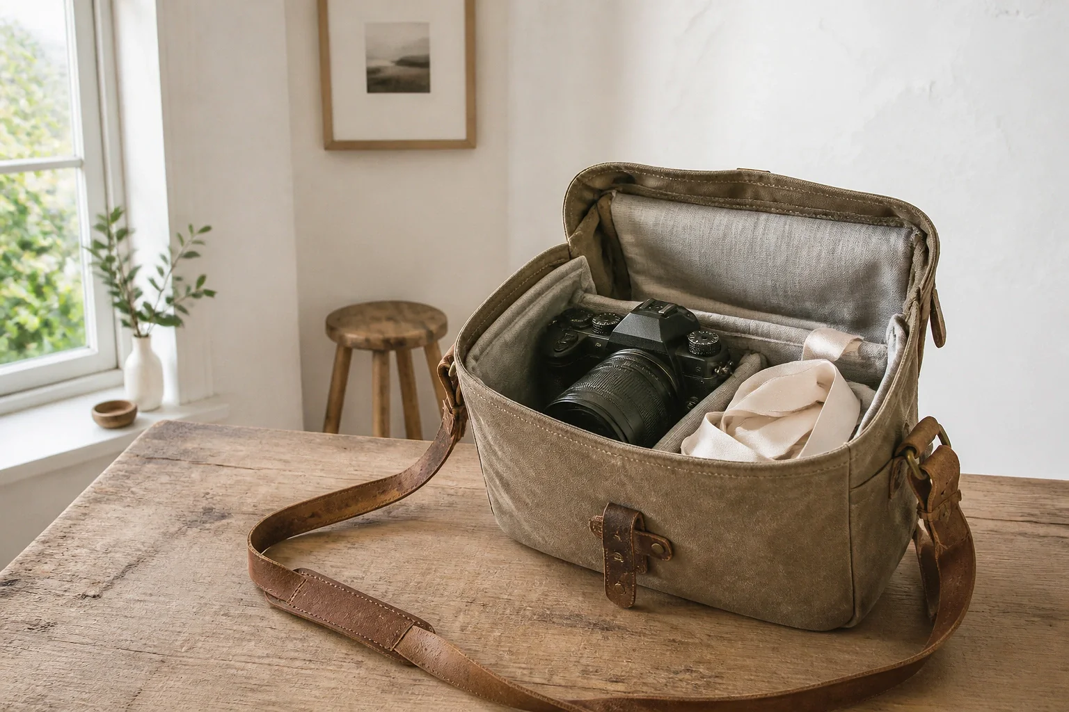Appareil photo et accessoires de reportage de mariage — illustration générée par IA