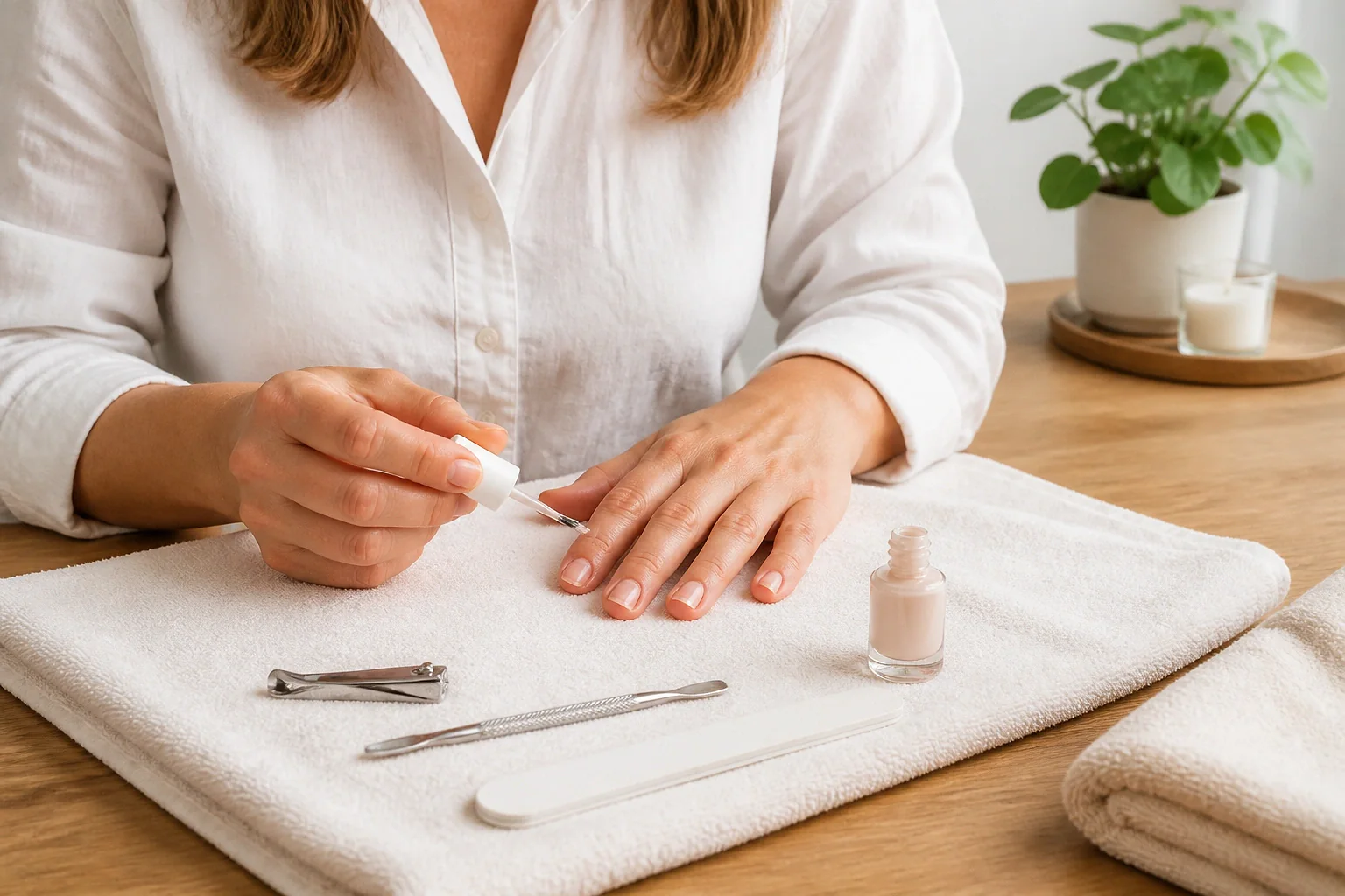 Préparation de soins esthétiques avant un mariage — illustration générée par IA