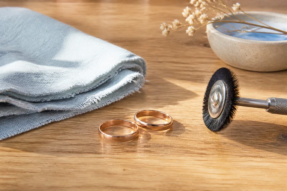 Alliances et travail de bijouterie de mariage — illustration générée par IA