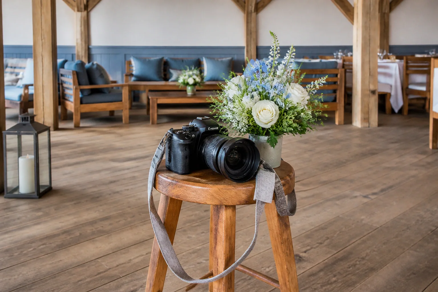 Appareil photo et accessoires de reportage de mariage — illustration générée par IA